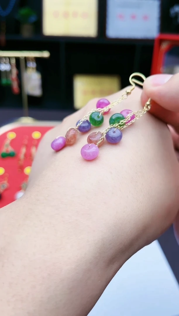 【闪购商品】玛瑙/玉髓耳钉银S925镶嵌9100000