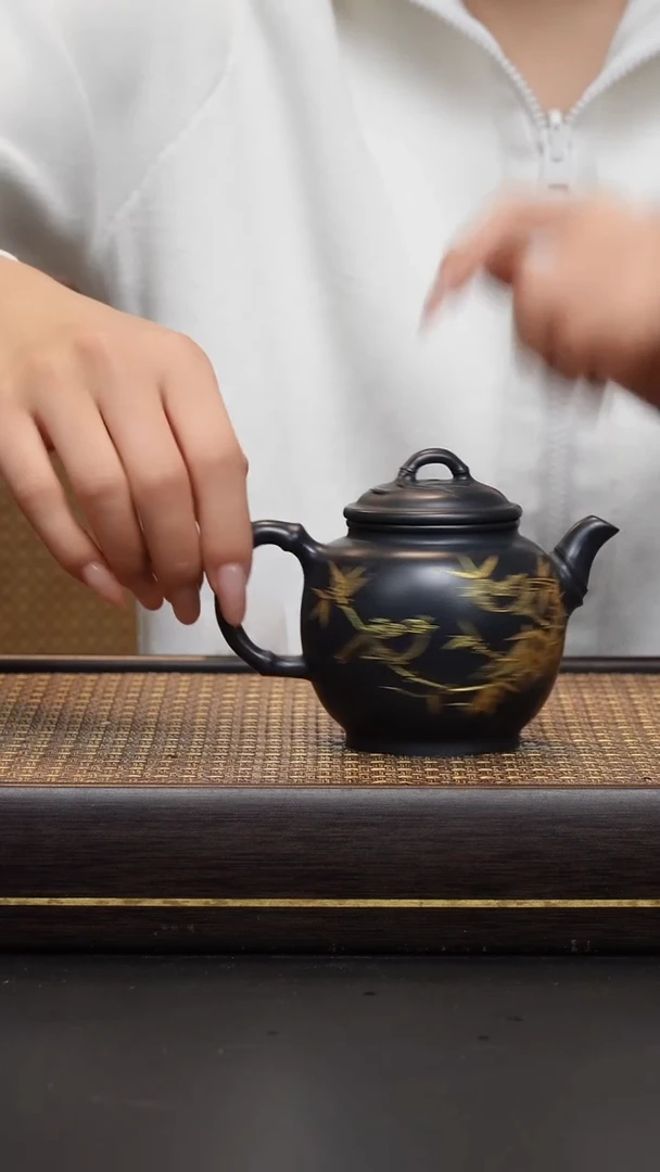 茶壶紫砂紫砂 兰色妖姬 竹报平安