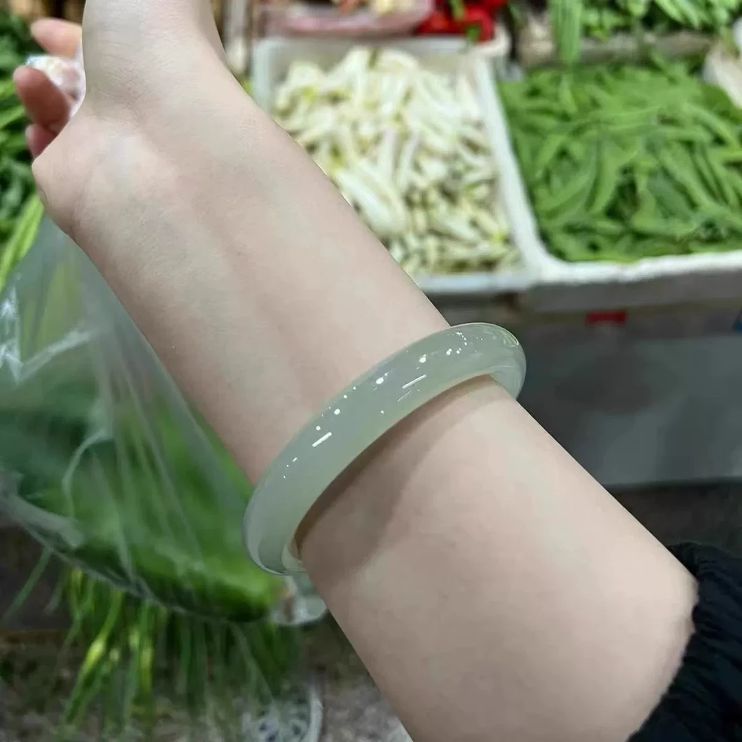 非金属莫桑石手镯 白羊玉石手镯