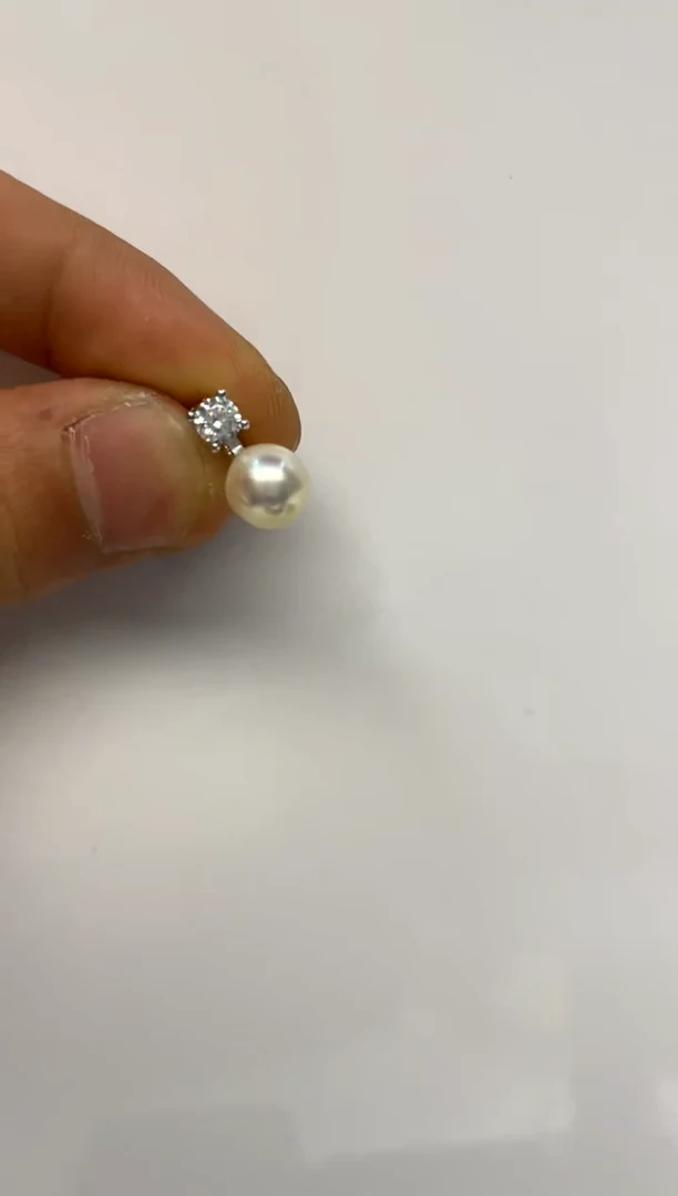 颈饰银S925镶嵌海水珍珠7-8