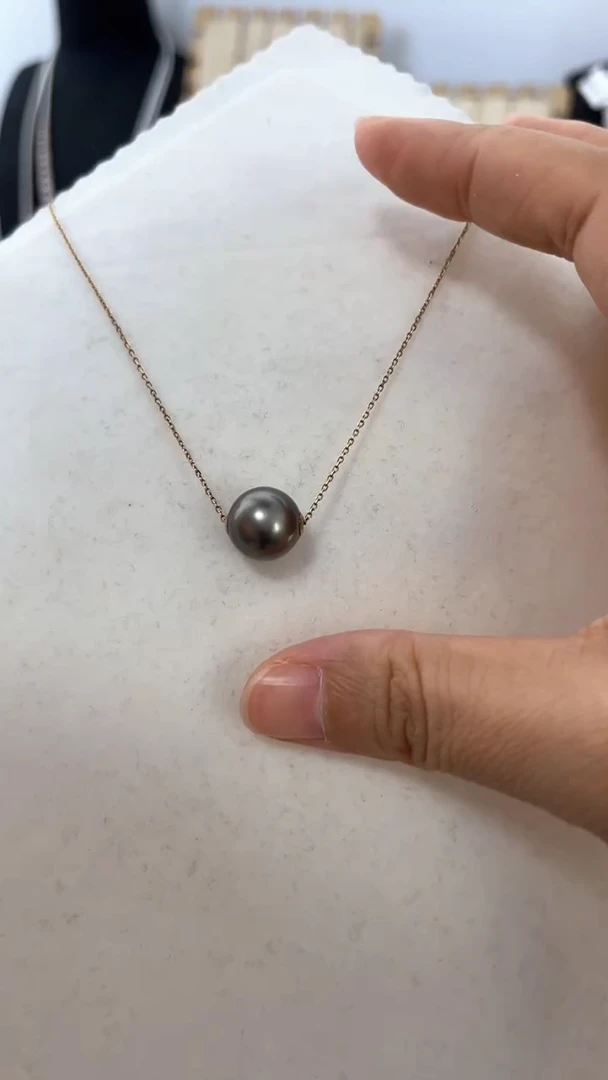 18K金镶嵌吊坠(赠链)海水珍珠11-12mm