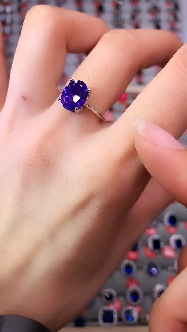 【闪购商品】紫晶戒指银S925镶嵌1111111