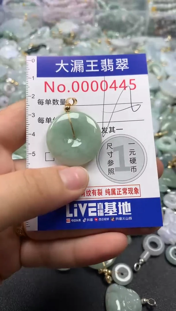 翡翠未镶嵌吊坠(不含链)445