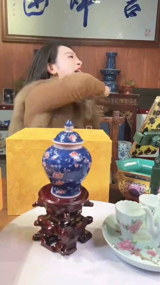 摆件陶景德镇陶瓷青花摆件13