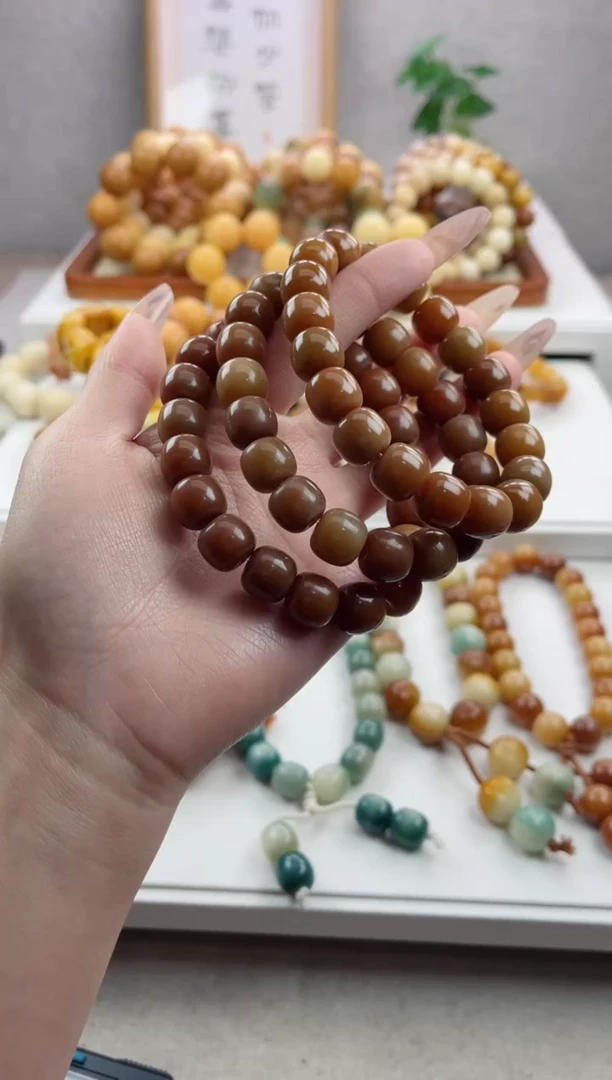 【闪购商品】菩提根/象牙果手串m541玉化桶珠11*12