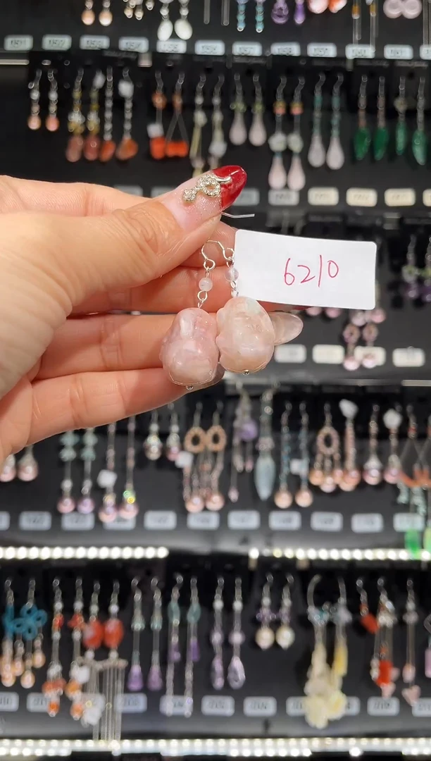 【闪购商品】紫晶耳饰银S925镶嵌喜欢拍