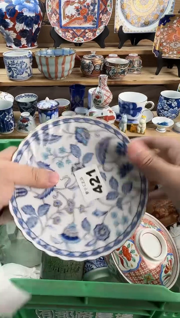 瓷片铭**产平安玉凤青花手绘421
