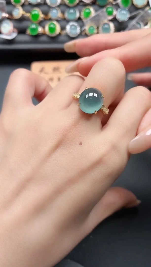 银S925镶嵌戒指翡翠1111