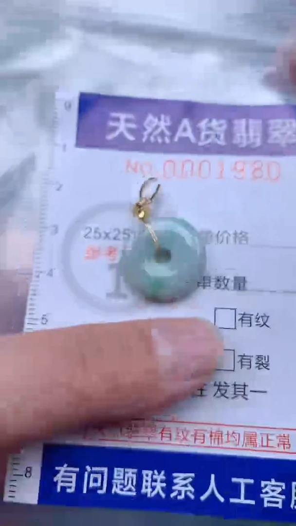 翡翠未镶嵌吊坠(不含链)1