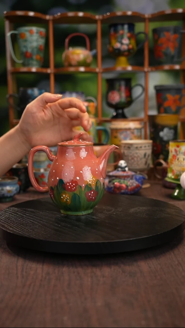 景德镇手绘陶瓷大茶壶