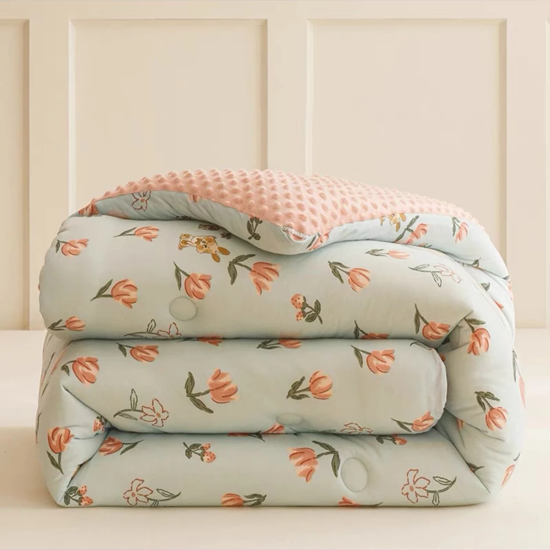 【甜甜家】A类豆豆绒家用四季通用款保暖针织豆豆被