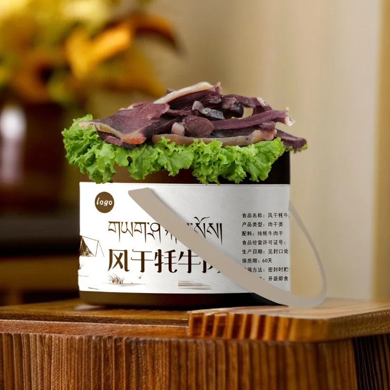 西藏噶忠正宗草标原切风干牦牛肉片（灌装）