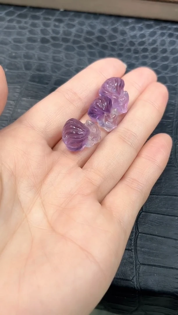 未镶嵌手链水晶60号紫水晶九尾单颗配件