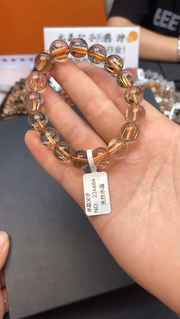 水晶手串未镶嵌19钛晶12mm