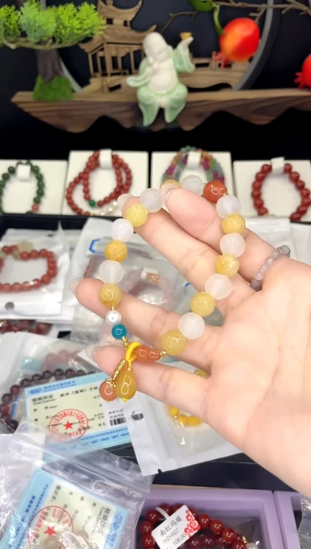 【闪购商品】石英质玉手链合金手链