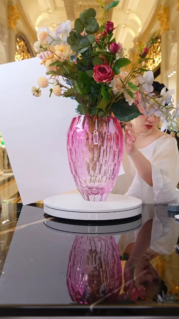 摆件AJ1010409金红琉璃花器
