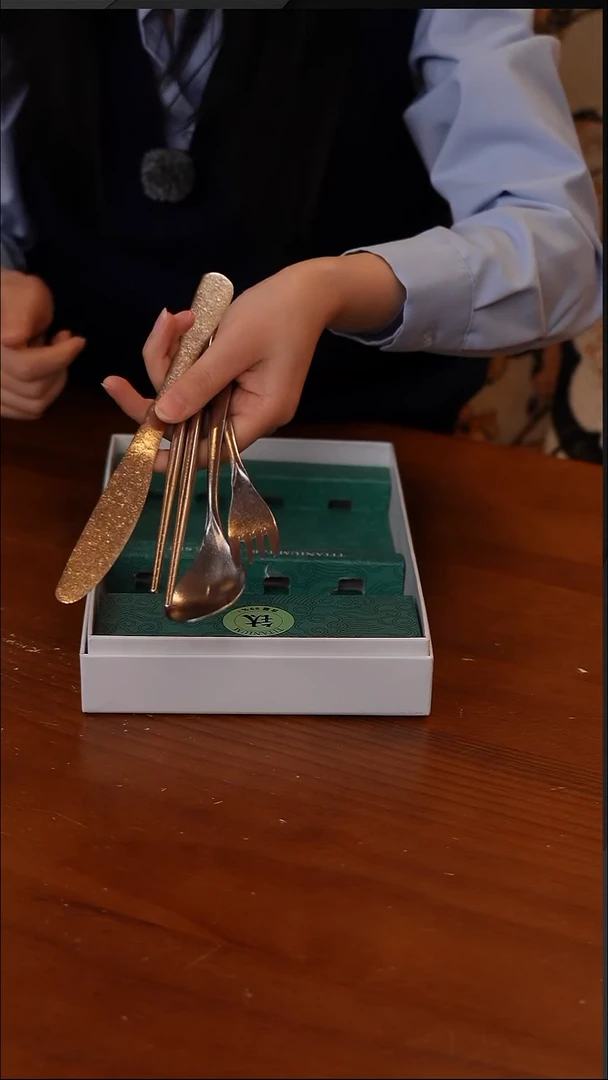 陶42-纯钛餐具四件套（勺+筷+刀+叉）