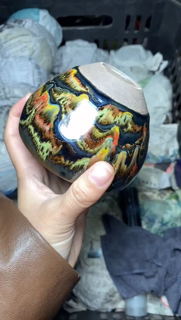 【闪购商品】茶盏七彩山河 盏三疯建盏茶器