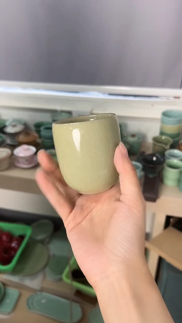 龙泉云间青瓷小米茶器