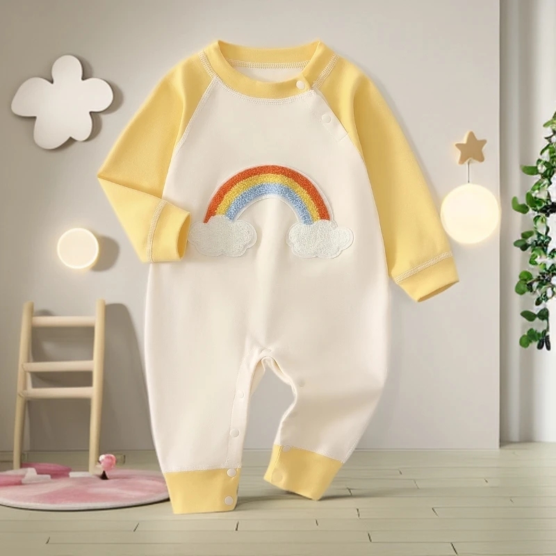 新生儿婴儿衣服秋装连体衣可爱洋气男女宝宝超萌哈衣外出服春秋款