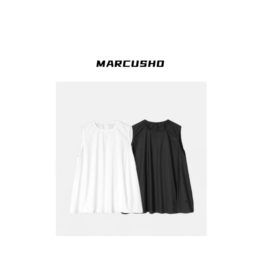 MARCUSHO密织棉质日式背心K1047
