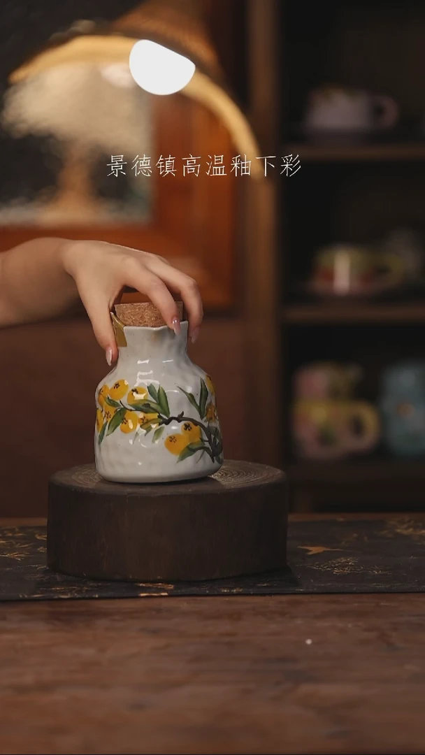 陶瓷景德镇高温釉下手绘陶瓷070