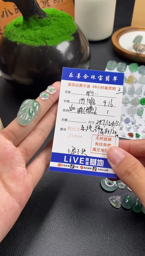 颈饰未镶嵌翡翠那*我翡翠冰种裸石
