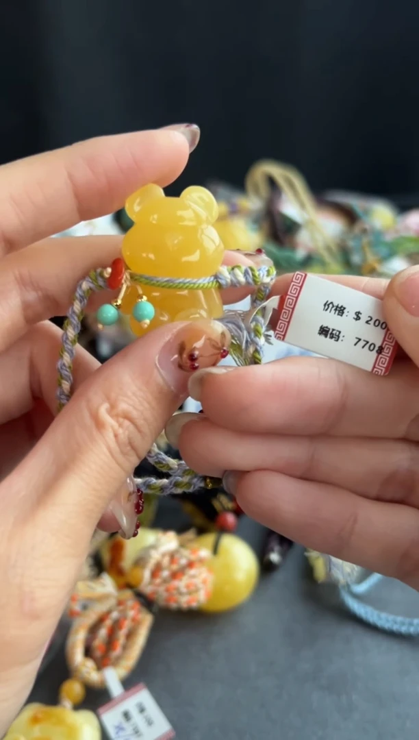 蜜蜡颈饰未镶嵌7708号买断