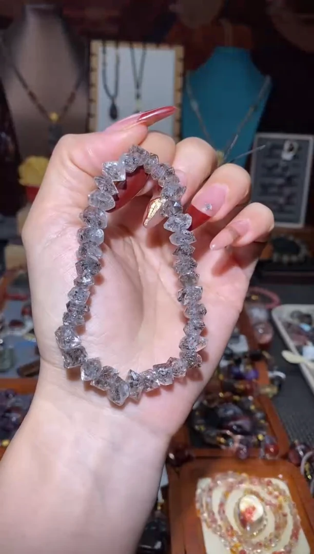 【闪购商品】水晶手串未镶嵌黑闪灵钻手串