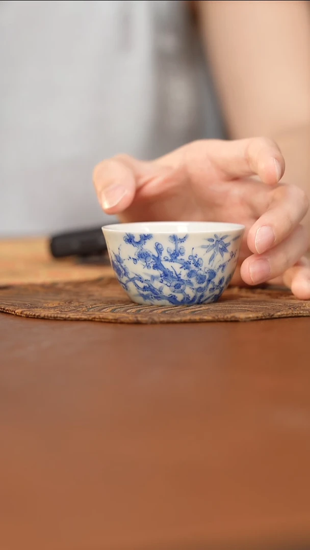 杯宇*看山柴窑青花看山柴窑青花