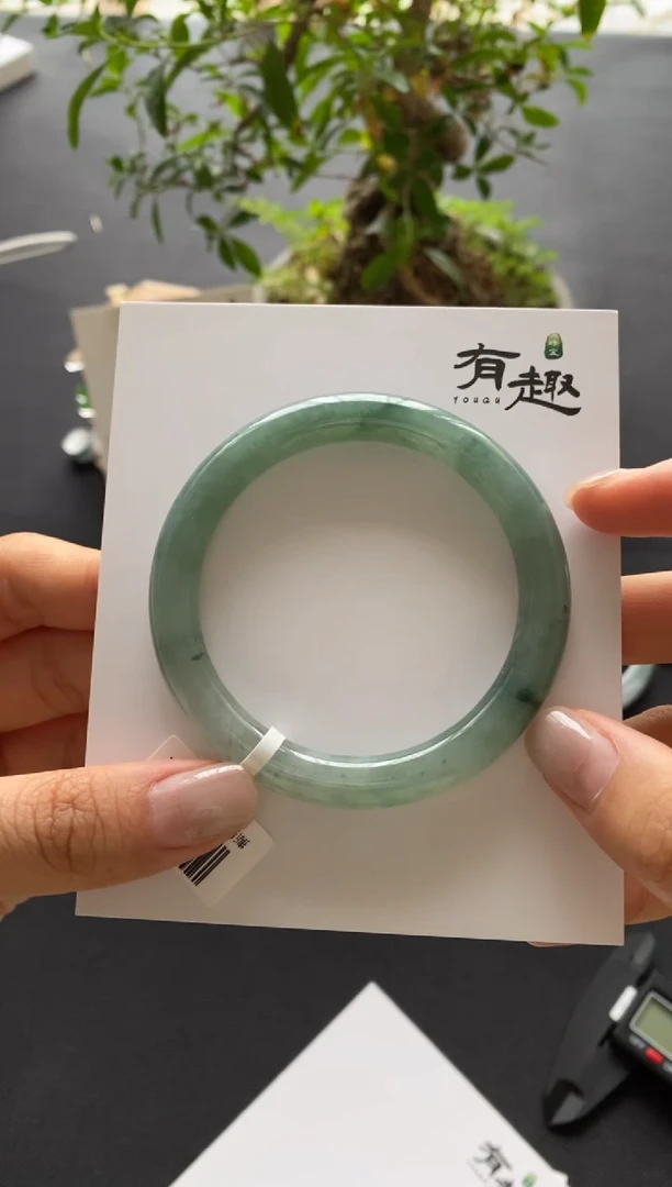 翡翠手镯未镶嵌九号53.9圆条