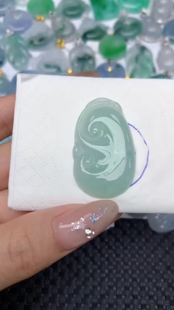 颈饰未镶嵌翡翠天然缅甸翡翠a货百元以上9元证书费自理