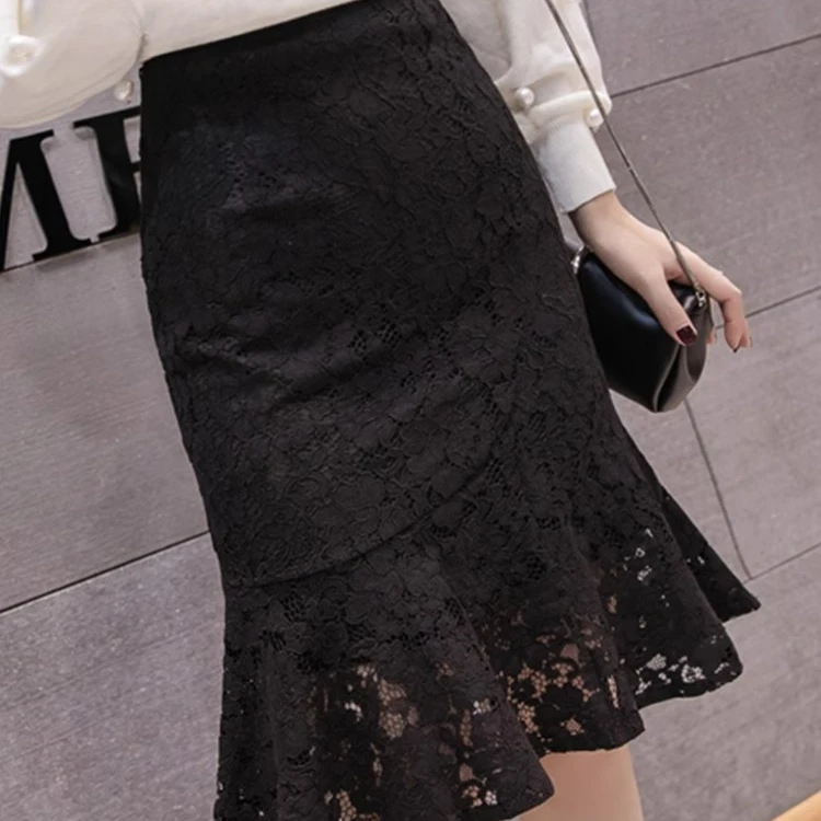 高腰黑色包臀半身裙女2025新款春季一步裙中长款上档次半身裙毛毛