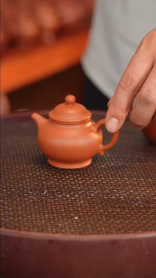 茶壶紫砂朱泥 半手工 100cc
