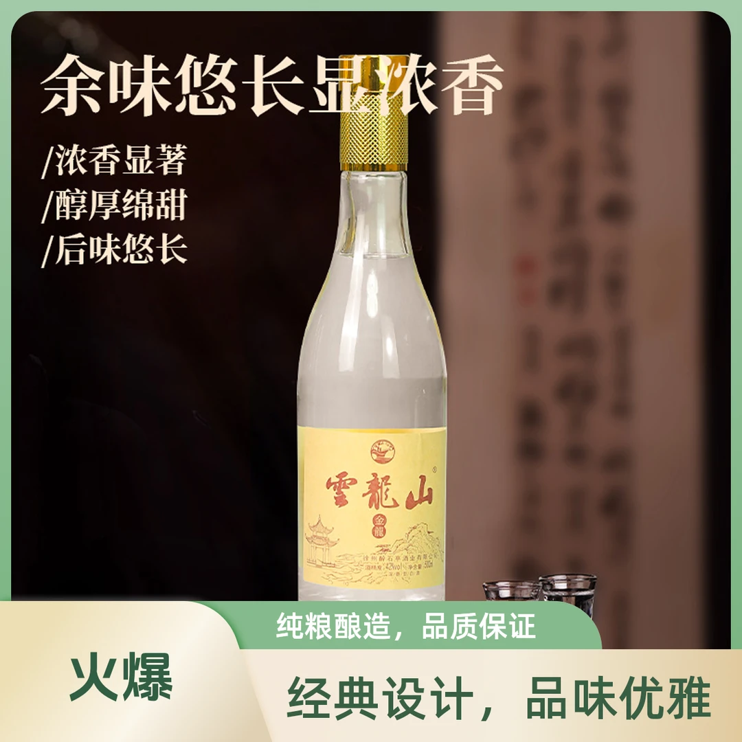 云龙山金龙浓香型白酒42度徐州旅游礼品两瓶42度500MLx2