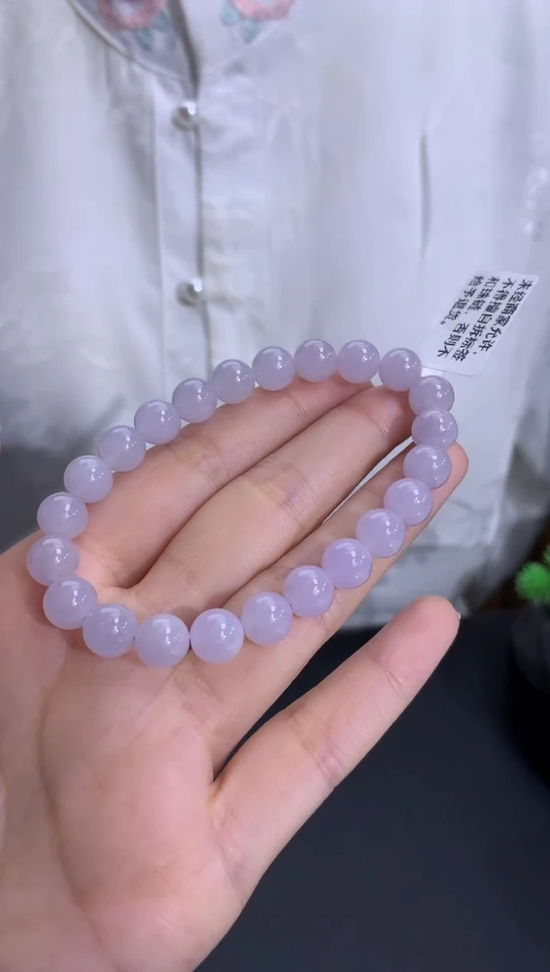 未镶嵌手串翡翠淡淡淡淡淡紫 卡8mm