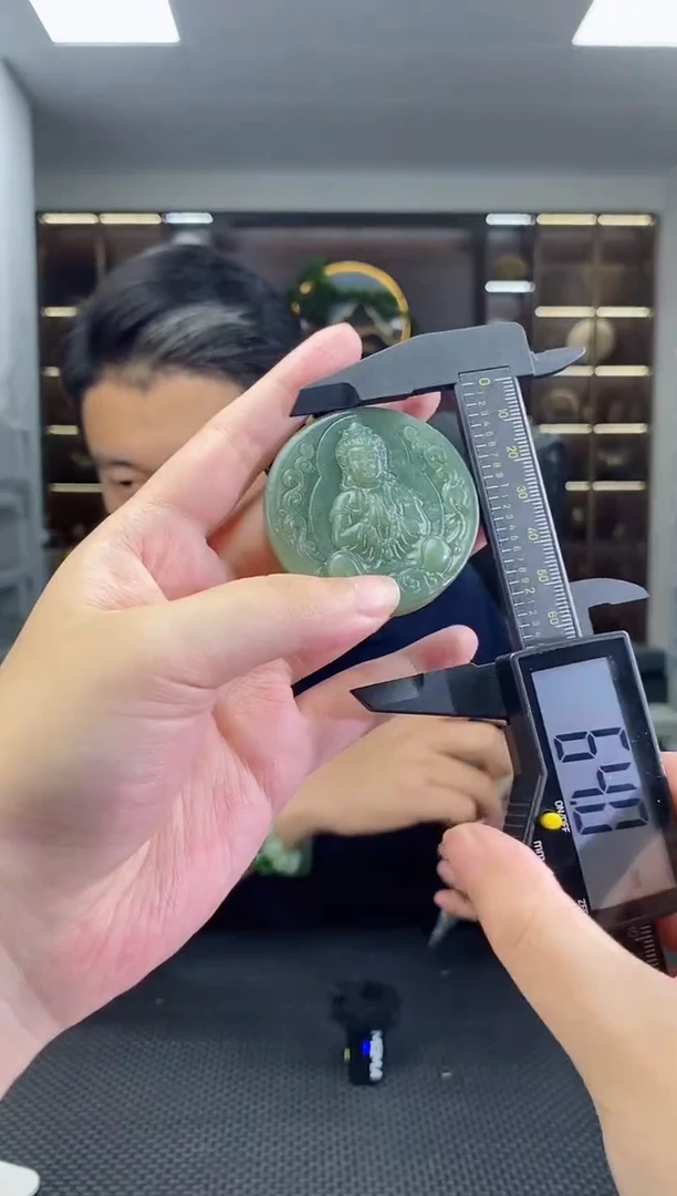 颈饰未镶嵌和田玉观音清货1