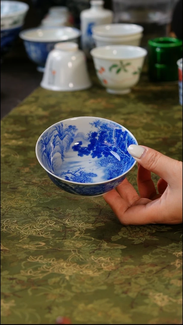 其他志军亲工寒石寻友广口杯