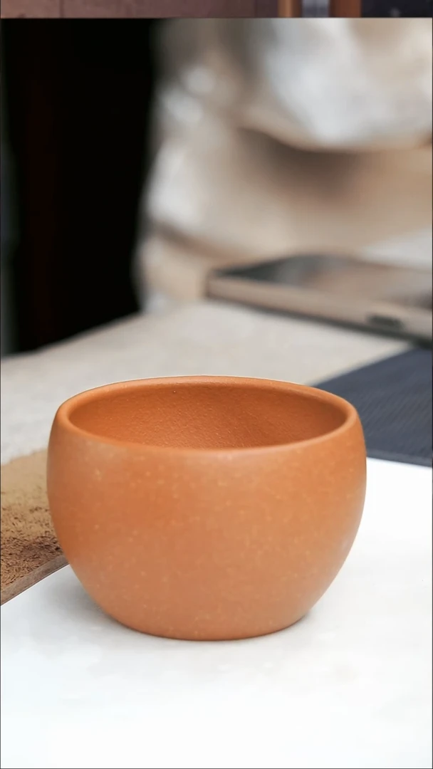 茶壶紫砂自*红降坡钢杯微瑕