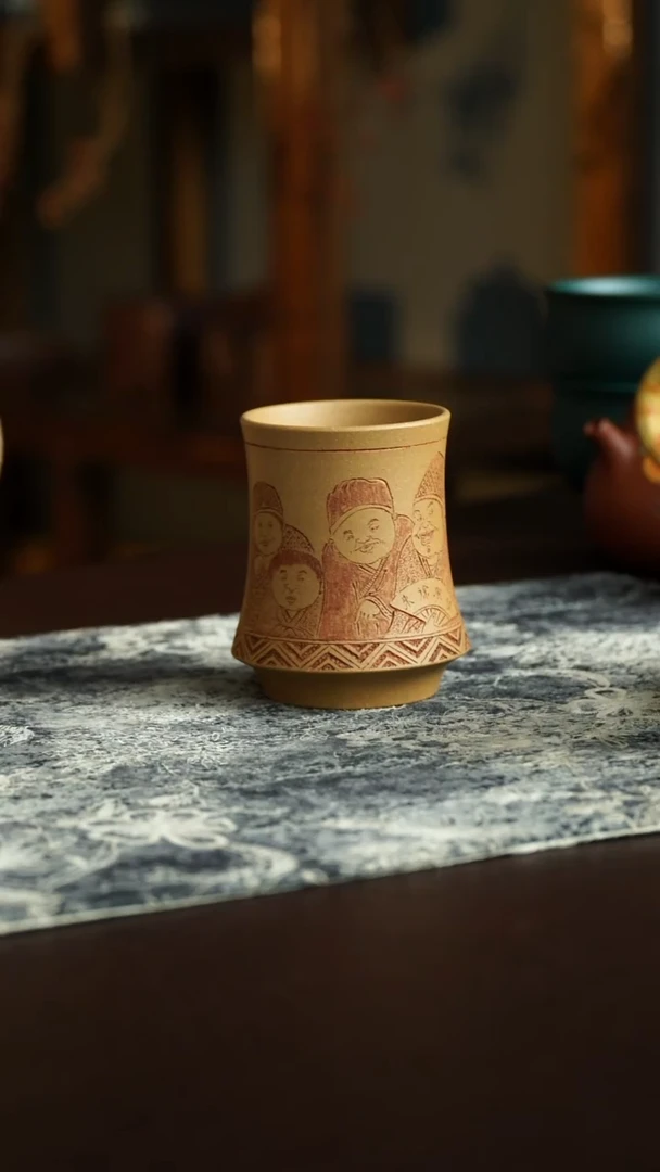 茶杯紫砂31号 段泥竹节杯 特惠放漏价宜兴紫砂原矿作品