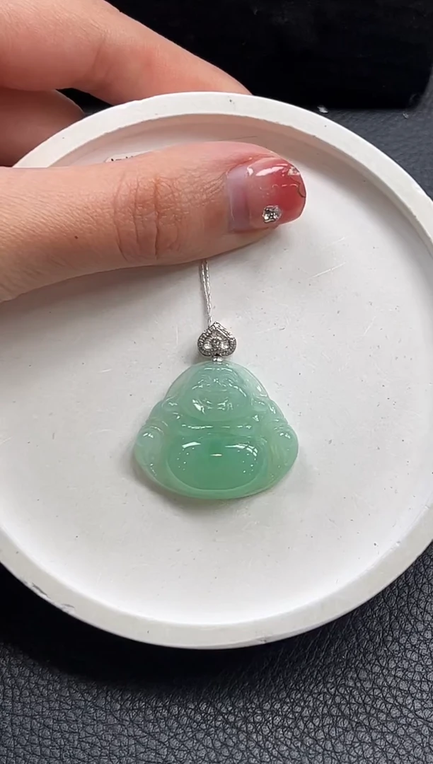 【闪购商品】翡翠颈饰18K金镶嵌佛公