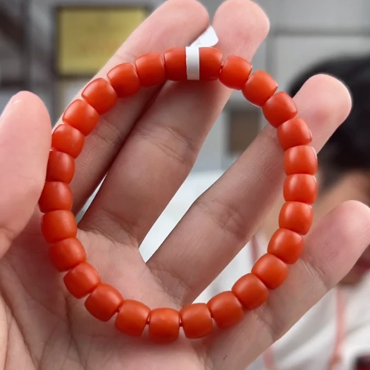 【送福珠宝】保山南红郎坡老矿料云端高货直切单圈7+mm@T07361@