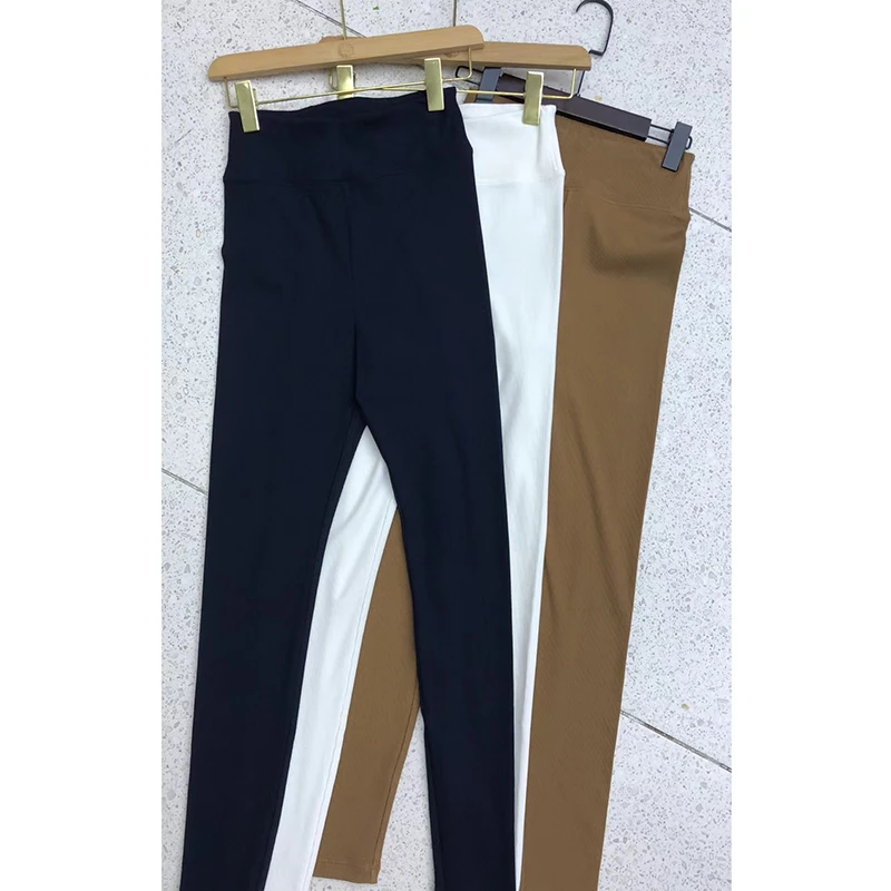 宝丫轻奢  女式运动健身修身螺纹瑜伽针织打底裤B9574