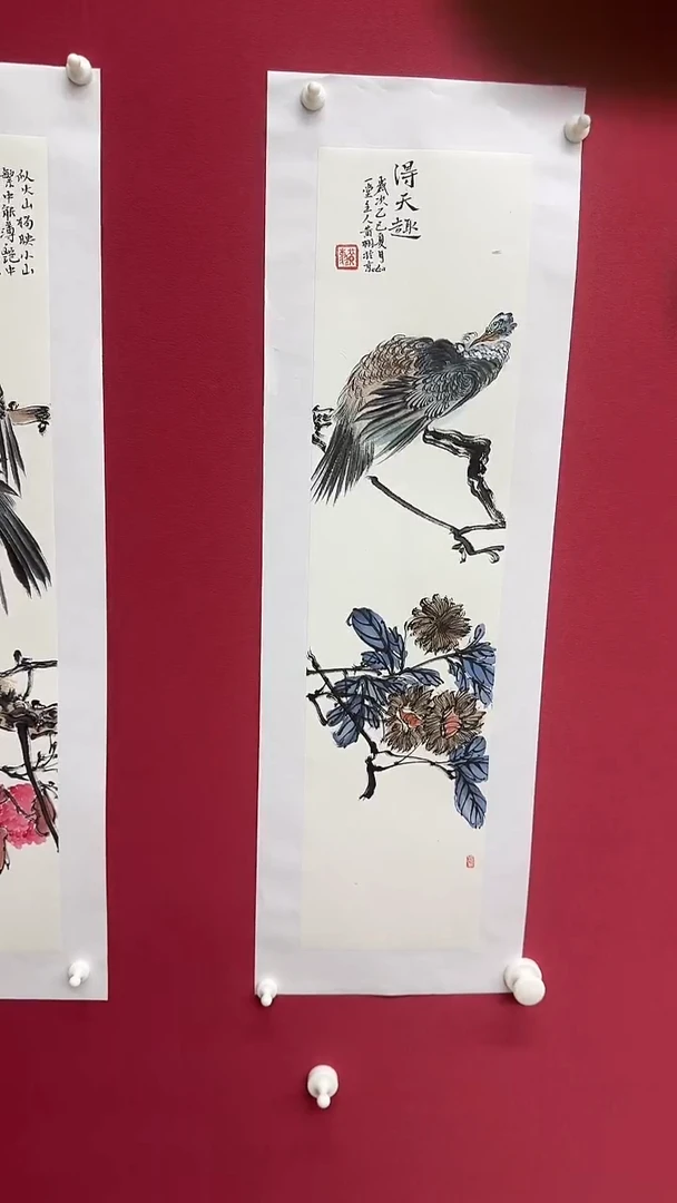 国画黄栩1平尺花鸟作品