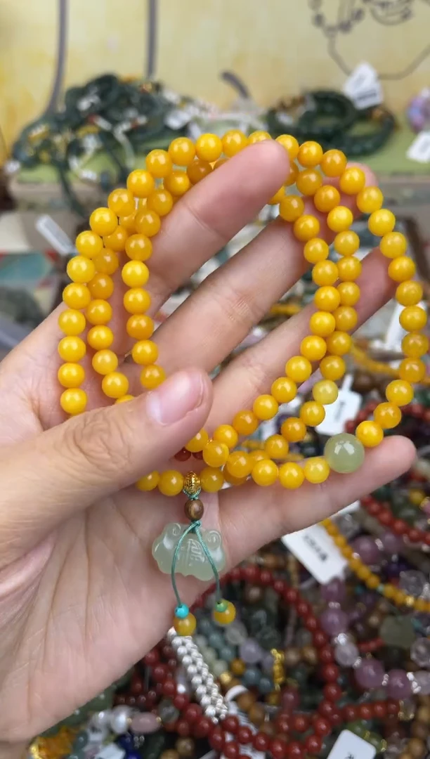 未镶嵌蜜蜡手链450