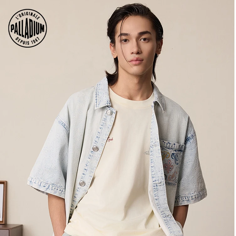 PALLADIUM帕拉丁百搭男女同款短袖衬衫外套1011336
