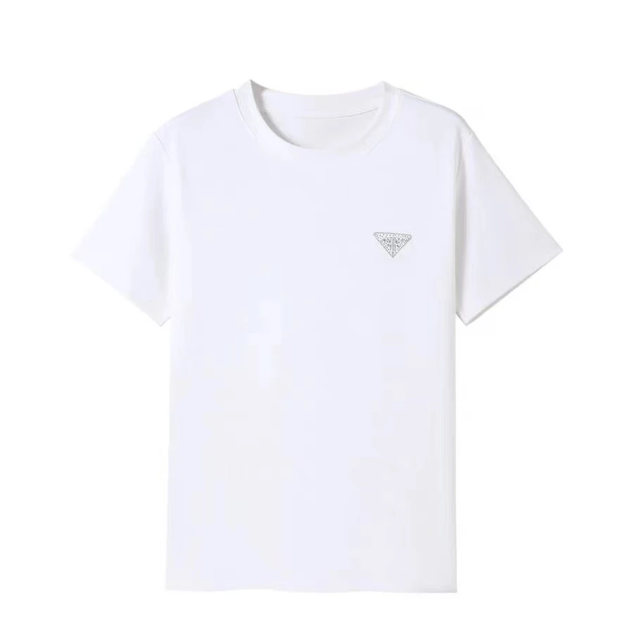 三角形休闲白色女士圆领短袖百搭T恤A11-4