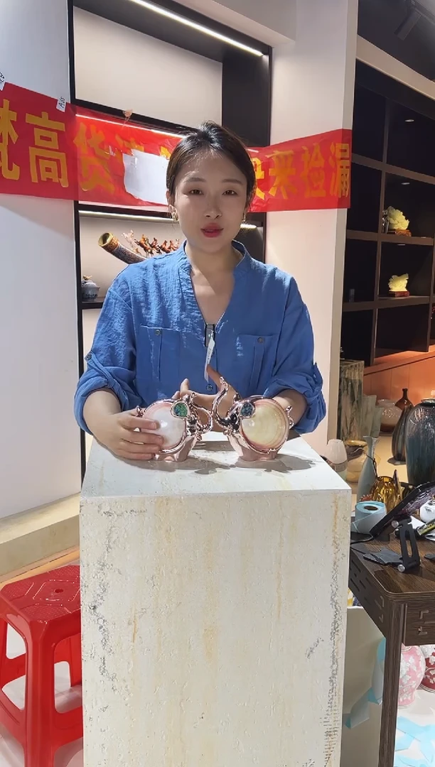 琉璃大象摆件对装清仓B44