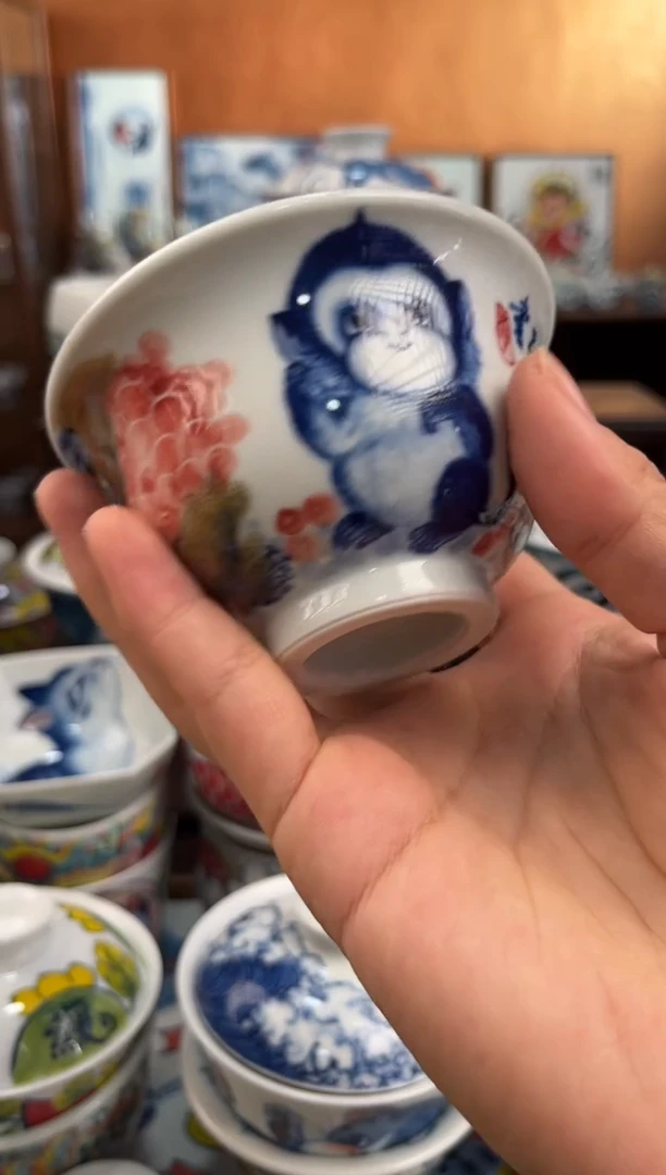 昨明猴子压手杯老师作品