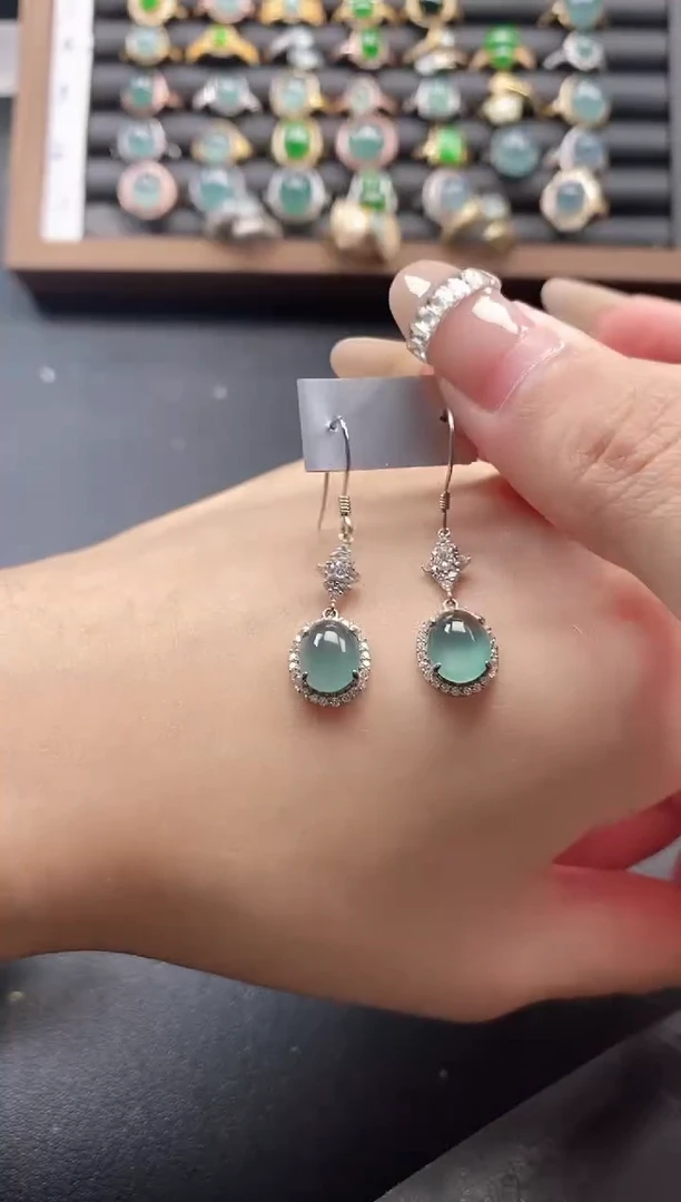 银S925镶嵌戒指翡翠51151